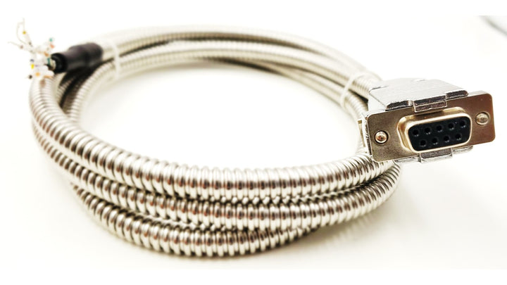 RS-232 Serial Cable to Lead Wires DB9 Female 5 Feet Metal Armored Cable.