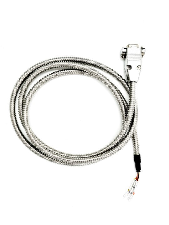 RS-232 Serial Cable to Lead Wires DB9 Male 5 Feet Metal Armored Cable.