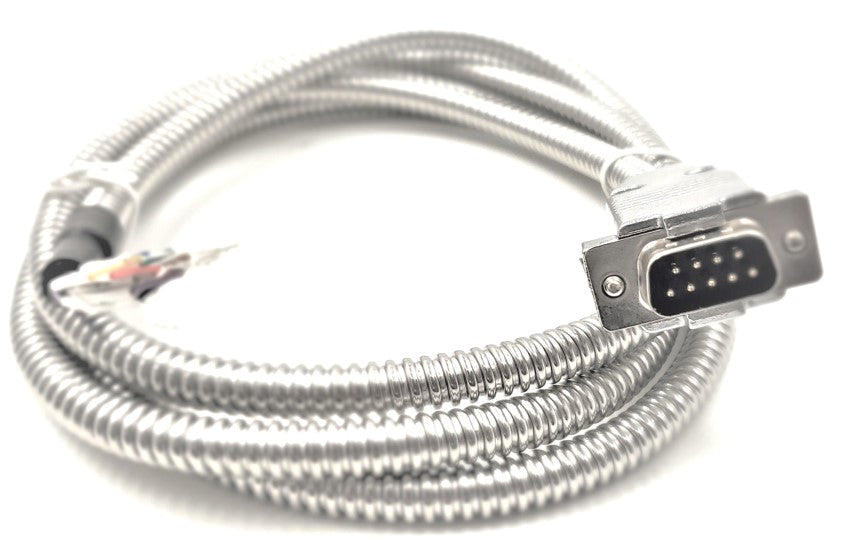 RS-232 Serial Cable to Lead Wires DB9 Male 5 Feet Metal Armored Cable.