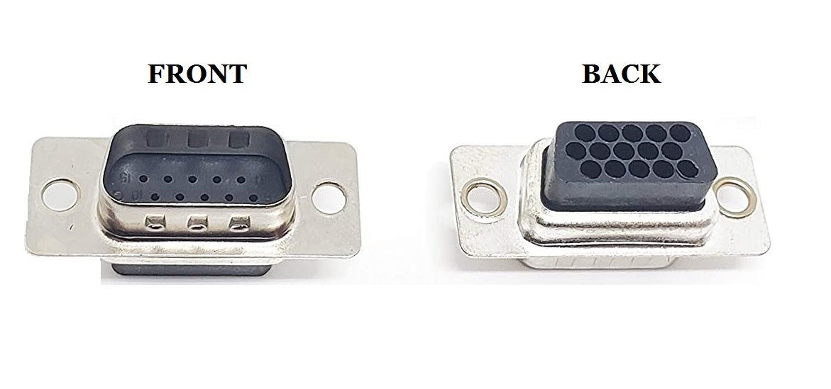 High Density DB15 Male D-Sub Crimp Connector Kit+Metal Hood+