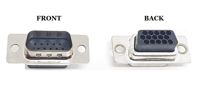 High Density DB15 male crimp connector.