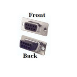 DB9 Crimp Female Connector front and back views