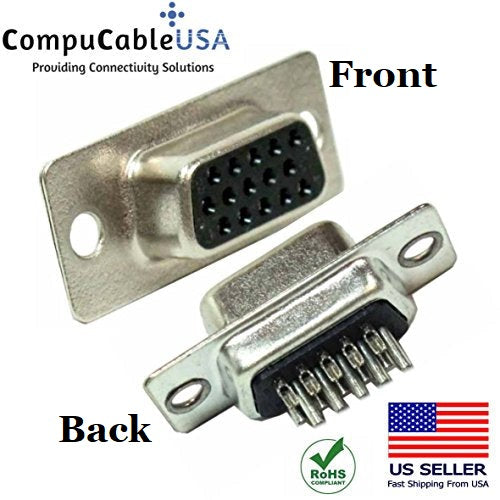 High Density DB15 Female Solder Connector