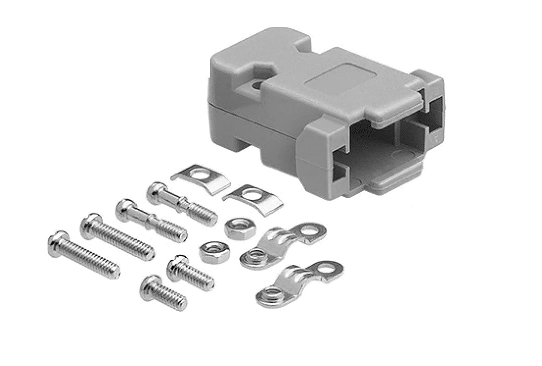 High Density DB15 Plastic housing, unshielded hood, screws.
