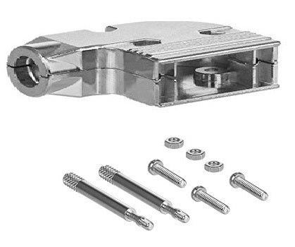 DB25 shielded metal elbow hood and screws.