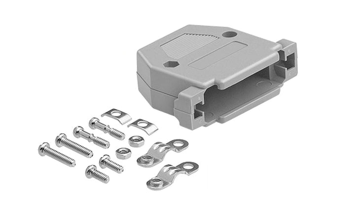 DB25 Plastic housing, unshielded hood, screws
